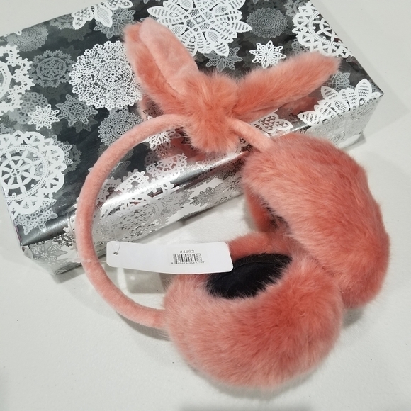 Pink Faux Fur Ear Muffs - Picture 2 of 3